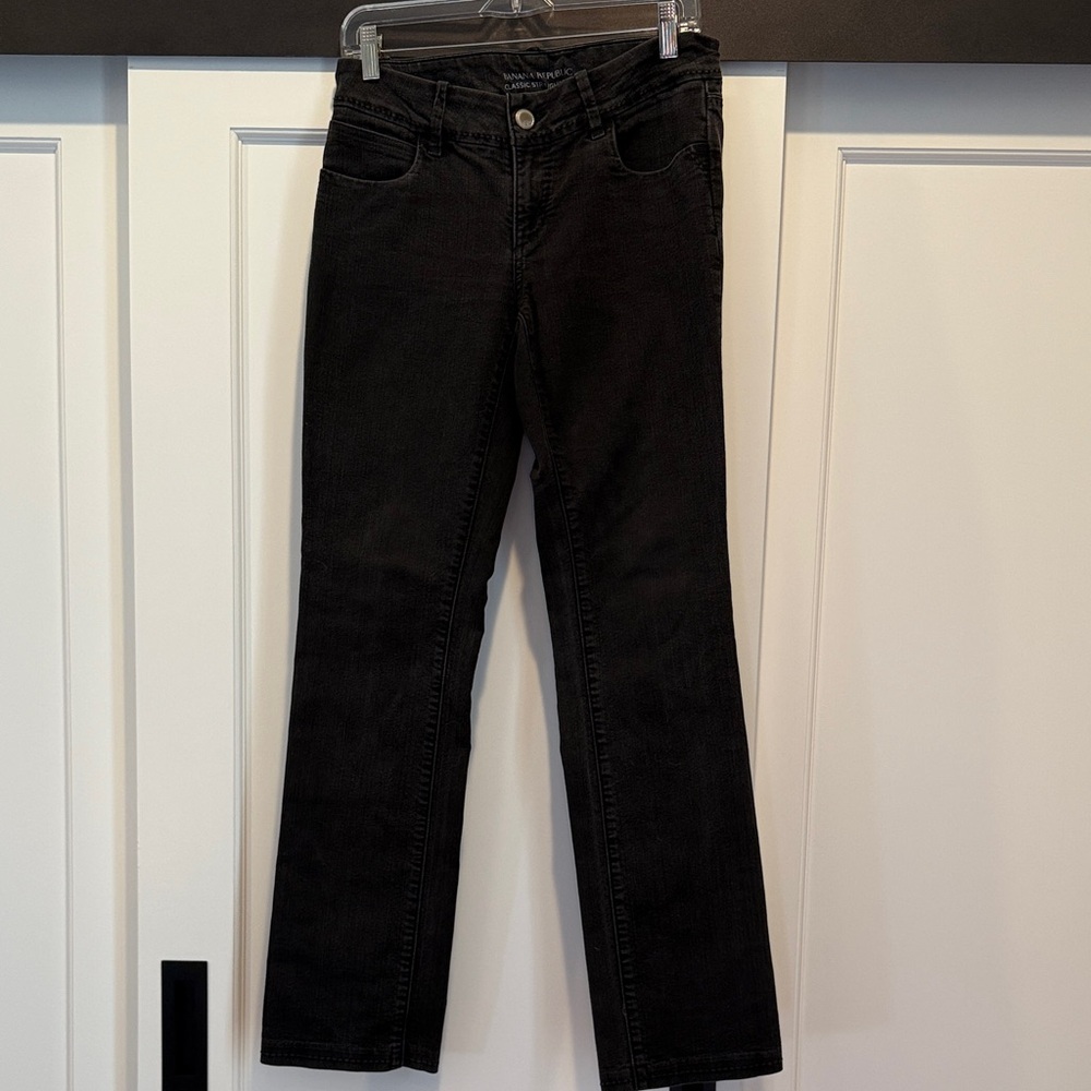 Banana Republic Classic Straight Leg Gray Charcoal Jeans Women’s Size 6